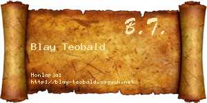 Blay Teobald névjegykártya